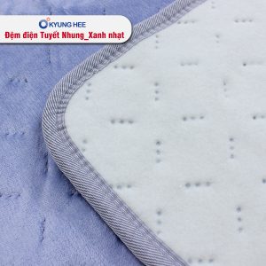 Đệm điện Kyung Hee Tuyết Nhung - Xanh Nhạt - Ảnh 7