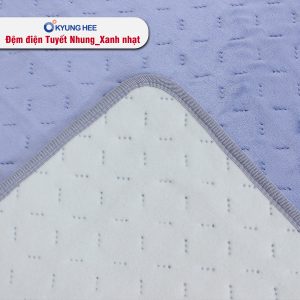 Đệm điện Kyung Hee Tuyết Nhung - Xanh Nhạt - Ảnh 6