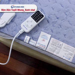Đệm điện Kyung Hee Tuyết Nhung - Xanh Nhạt - Ảnh 5