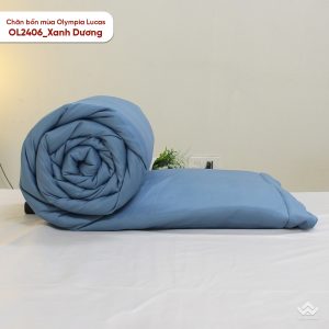 Alternative view of Chăn bốn mùa Olympia Lucas vải cotton linen OL2406 màu xanh dương