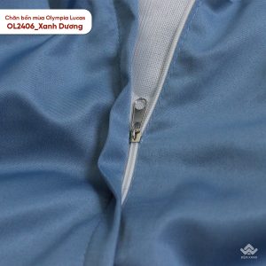 Chăn bốn mùa Olympia Lucas vải cotton linen OL2406 màu xanh dương - Ảnh 4