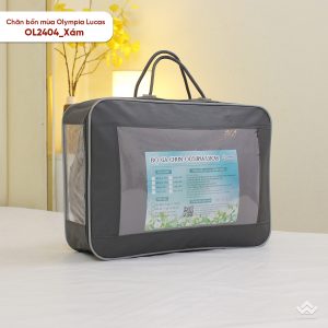 Alternative view of Chăn bốn mùa Olympia Lucas vải cotton linen OL2404 màu ghi