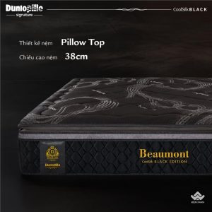 Đệm lò xo túi độc lập Dunlopillo CoolSilk Black Beaumont 38cm - Ảnh 6