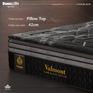 Đệm lò xo túi độc lập Dunlopillo CoolSilk Black Valmont 42cm - Ảnh 3
