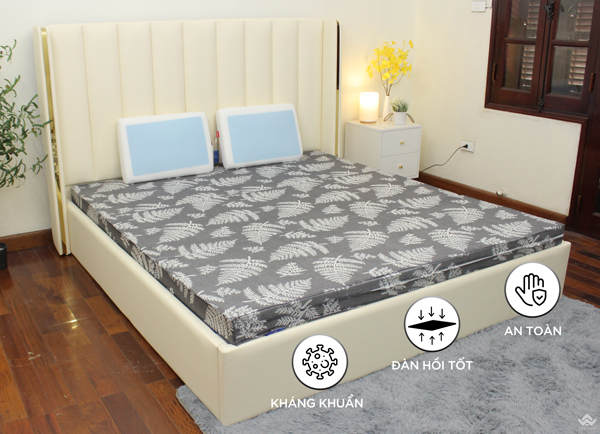 Đệm bông ép Olympia Platium (Lõi bông tinh khiết - Đệm cứng không xẹp lún, Bảo hành 7 năm) - Ảnh 2