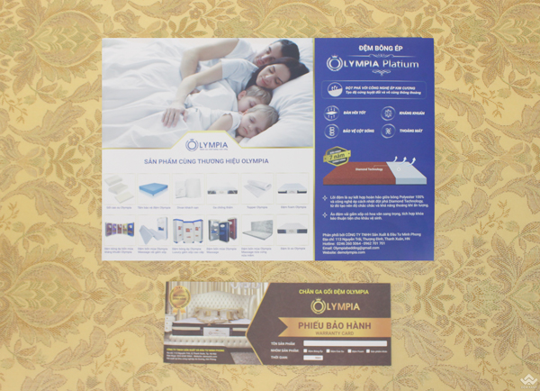 Đệm bông ép Olympia Platium (Lõi bông tinh khiết - Đệm cứng không xẹp lún, Bảo hành 7 năm) - Ảnh 13
