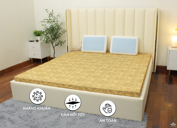 Đệm bông ép Olympia Platium (Lõi bông tinh khiết - Đệm cứng không xẹp lún, Bảo hành 7 năm) - Ảnh 3