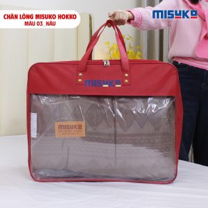 Chăn lông Misuko Hokko màu nâu 210x250 nặng 4kg