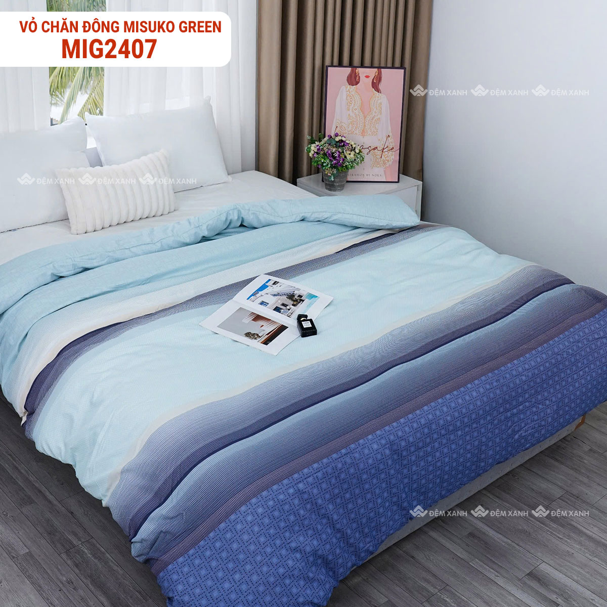 Vỏ chăn đông misuko green - Ảnh 26