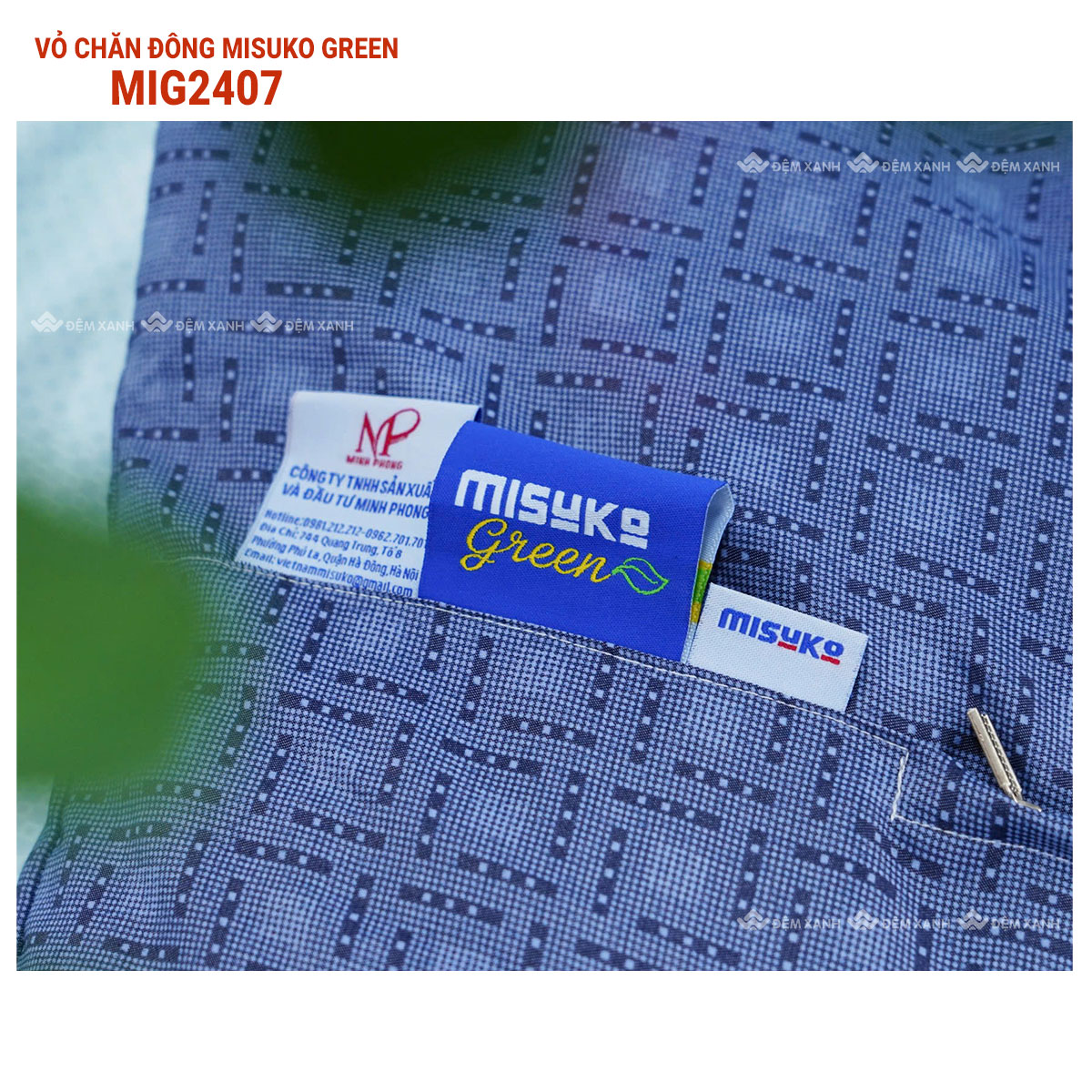 Vỏ chăn đông misuko green - Ảnh 24