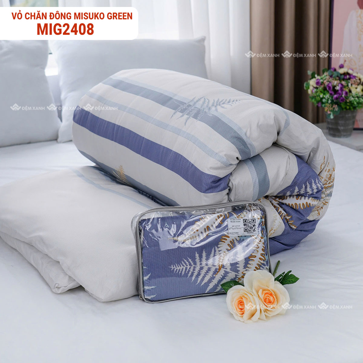 Vỏ chăn đông misuko green - Ảnh 20