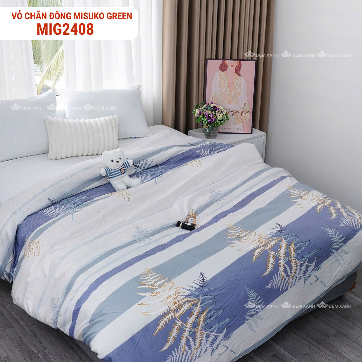 Vỏ chăn đông misuko green - Ảnh 19