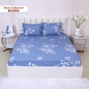 Bộ ga chun Sông Hồng basic cotton BC26121