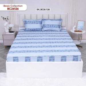 Bộ ga chun Sông Hồng basic cotton BC26126